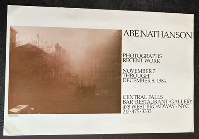 art postcard OS Abe Nathanson Recent Works 1984 photography gallery invitation