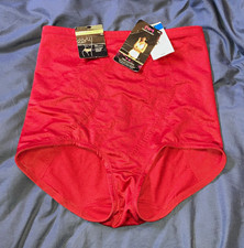 Maidenform Firm Control High-Waisted Shapewear Brief LX Red Floral with tags