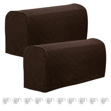 2pcs Sofa Armrest Cover Stretch Arm Cover for Recliners Sofa Coffee
