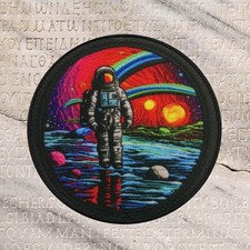 Astronaut Patch Embroidered Applique Iron-on Space Suit Badge Planet Universe
