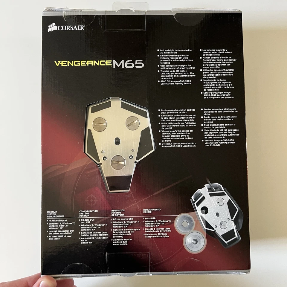 Corsair M65 Tunable Performance FPS Gaming Mouse, Gunmetal Black 8200 DPI - Image 4 of 4