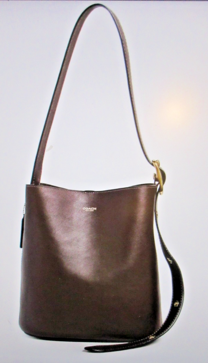 NIP~Womens COACH Bleecker Bucket Bag w. zip pouch-100% Leather-CCC23-B4 Maple-FS