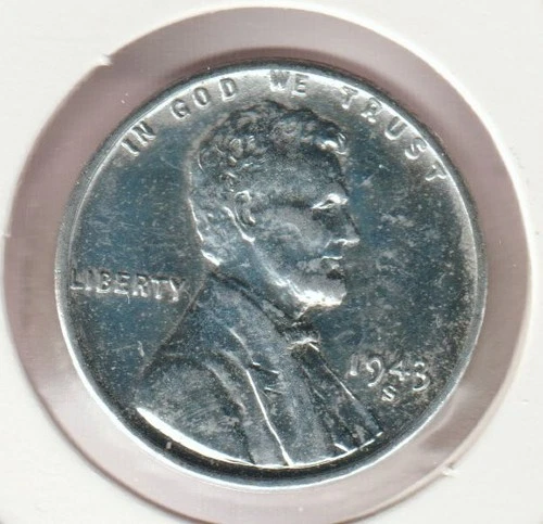 1943 WWII Lincoln Wheat Steel Penny US Uncirculated Cent War Collection Coin #80