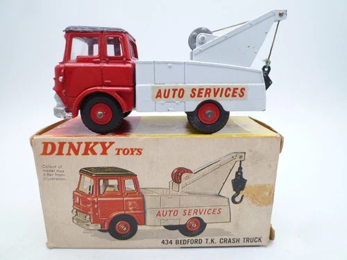 VINTAGE DINKY TOYS 434 BEDFORD TK WRECK TRUCK & ORIGINAL BOX 1966