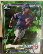 2021 Bowman Chrome Sapphire Prospects Kevin Made #BCP-153 Green Refractor /125 