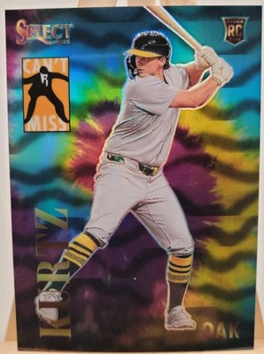 Panini 2025 Select Can't Miss #10 Nick Kurtz RC Tie-Dye /25 Oakland A's Rookie