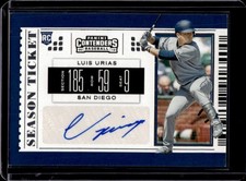 2019 Chronicles Luis Urias Contenders Season Ticket Auto RC #24 Padres