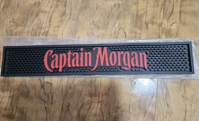 Captain Morgan Original Spiced Rum  Bar Service Spill Rail Mat 20-1/2'' x 3-1/2''