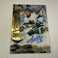 2024-25 Upper Deck Clear Cut Crystalline Stars Will Smith RC Auto - Sharks