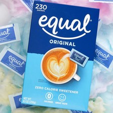 Equal Original 0 Calories Sweetener Packets Gluten Free 230 Count