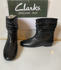 Clarks Active Air Black Soft Leather Boots Size UK 4.5 EU 37.5