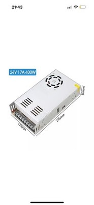 DC 12/24 V 100-400 W 5 A-30 A IP20 LED Treiber Schalter Netzteil Transformator PSU UK