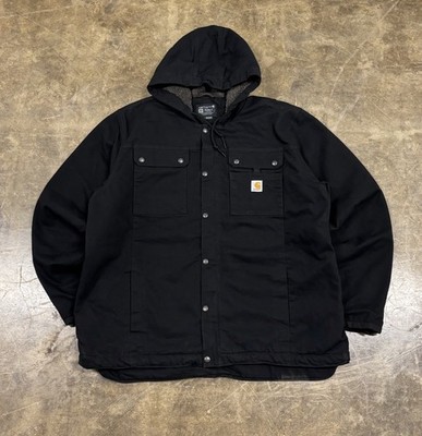 Deadstock Carhartt Work Jacket 2XL Tall Relaxed Fit Heavyweight Sherpa Lined