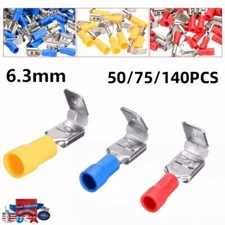 50/140pcs Piggy Back Insulated Spade Terminals 22-10AWG Wire Crimp Connectors