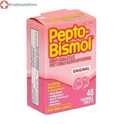 Pepto-bismol ?? 262mg tableta masticable 100pz procter&gamble (7501001258023)