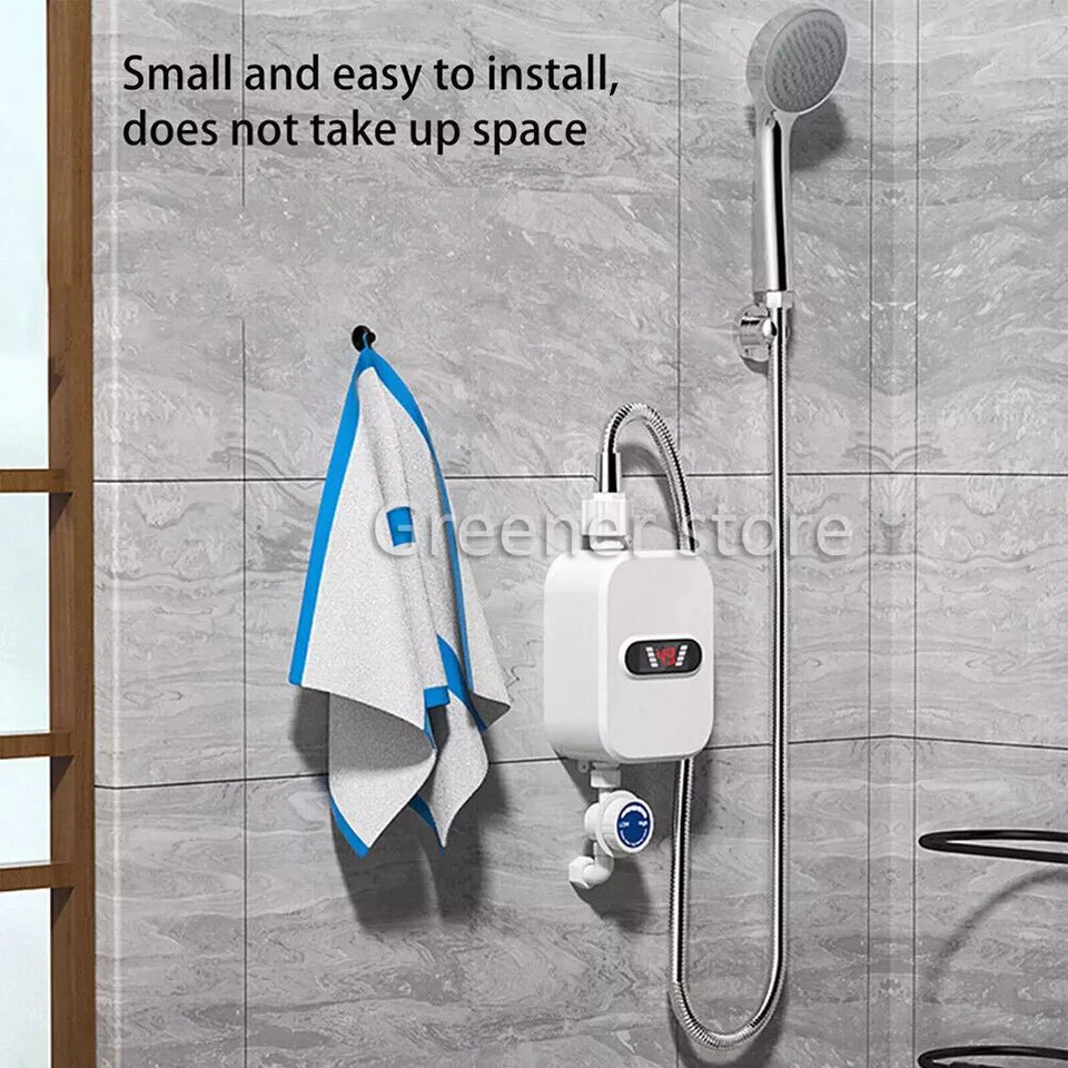 3500W Tankless Electric Instant Water Heater Tap Hot Shower for Bath Kitchen - Image 2 of 4