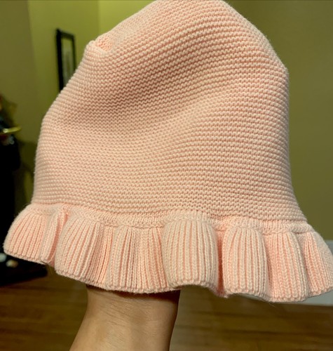 NWT-Janie &Jack Baby Girl 12-18 mos Knitted Pink Hat - Picture 5 of 9