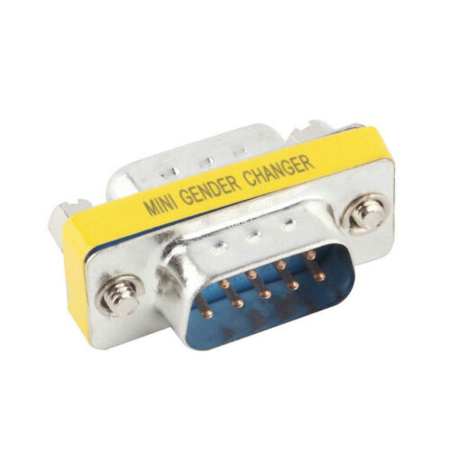 9 Pin RS-232 DB9 Male to Male M/M Serial Cable Gender Changer Coupler Adapter - Picture 4 of 6