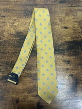 Brooks Brothers Gold Tie Geometric 100 Silk Men's Necktie 58"