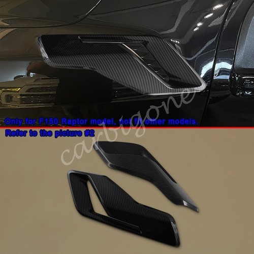 Carbon Fiber Side Air Inlet Vent Cover Trims For Ford F150 F150 2021