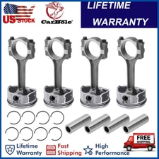 Engine Pistons &Rings Connecting Rod Kit Fit For Buick Chevrolet GMC Saturn 2.4L