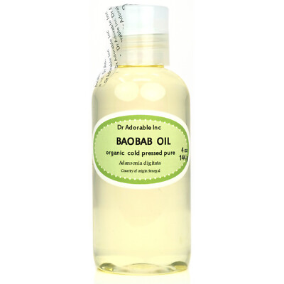 4 oz BAOBAB CARRIER OIL BY DR.ADORABLE 100% PURE ORGANIC COLD PRESSED FREE SHIPP