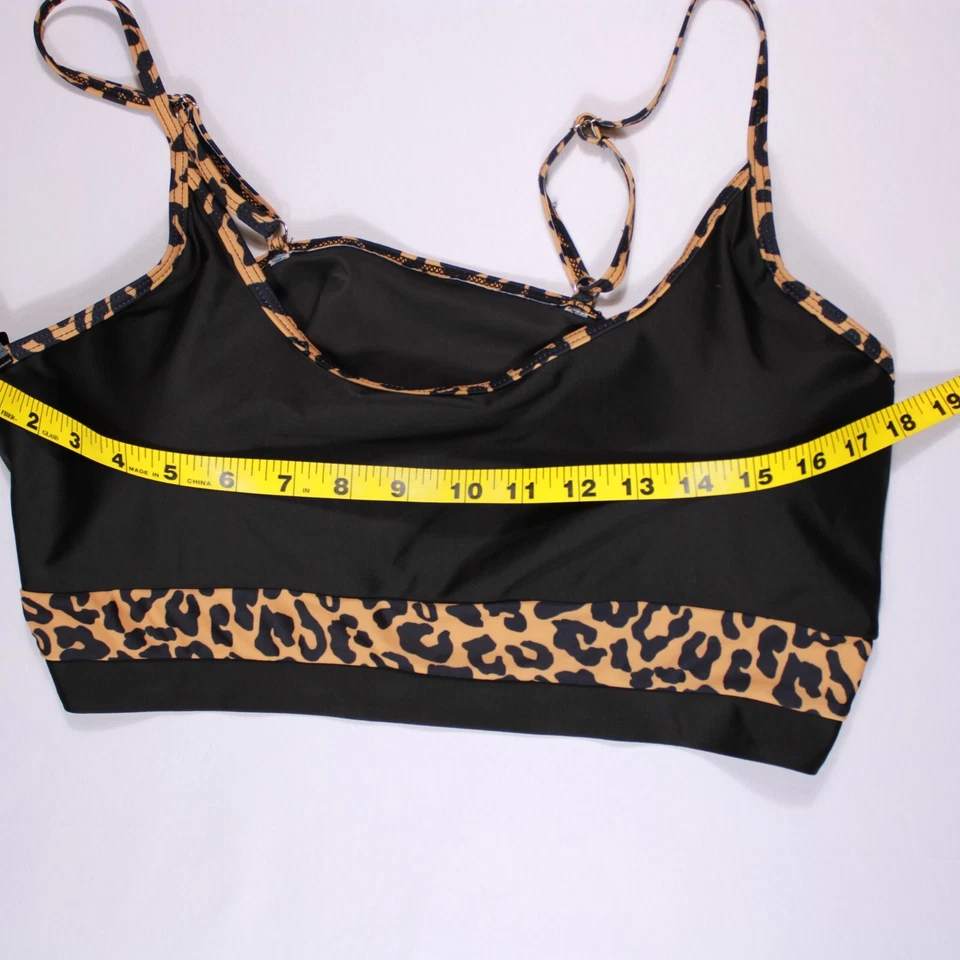 Traje de baño sin marca para mujer talla 2XL elástico espagueti tanga cheeta top SOLO Foto 4 de 4