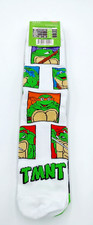 Teenage Mutant Ninja Turtles Crew Socks 2 Pairs White Black Unisex Men Kids TMNT
