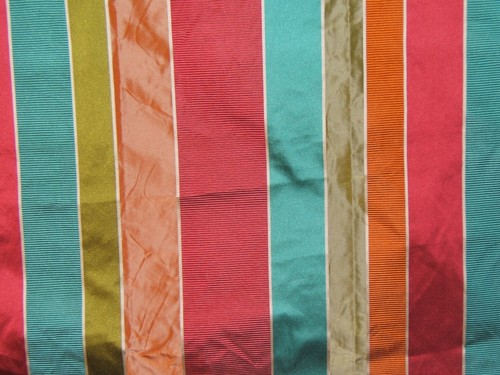 Highland Court, Mandalay Stripe, 100% Silk, Remnant, 26" W X 26" L, Color Fuchia - Picture 2 of 2