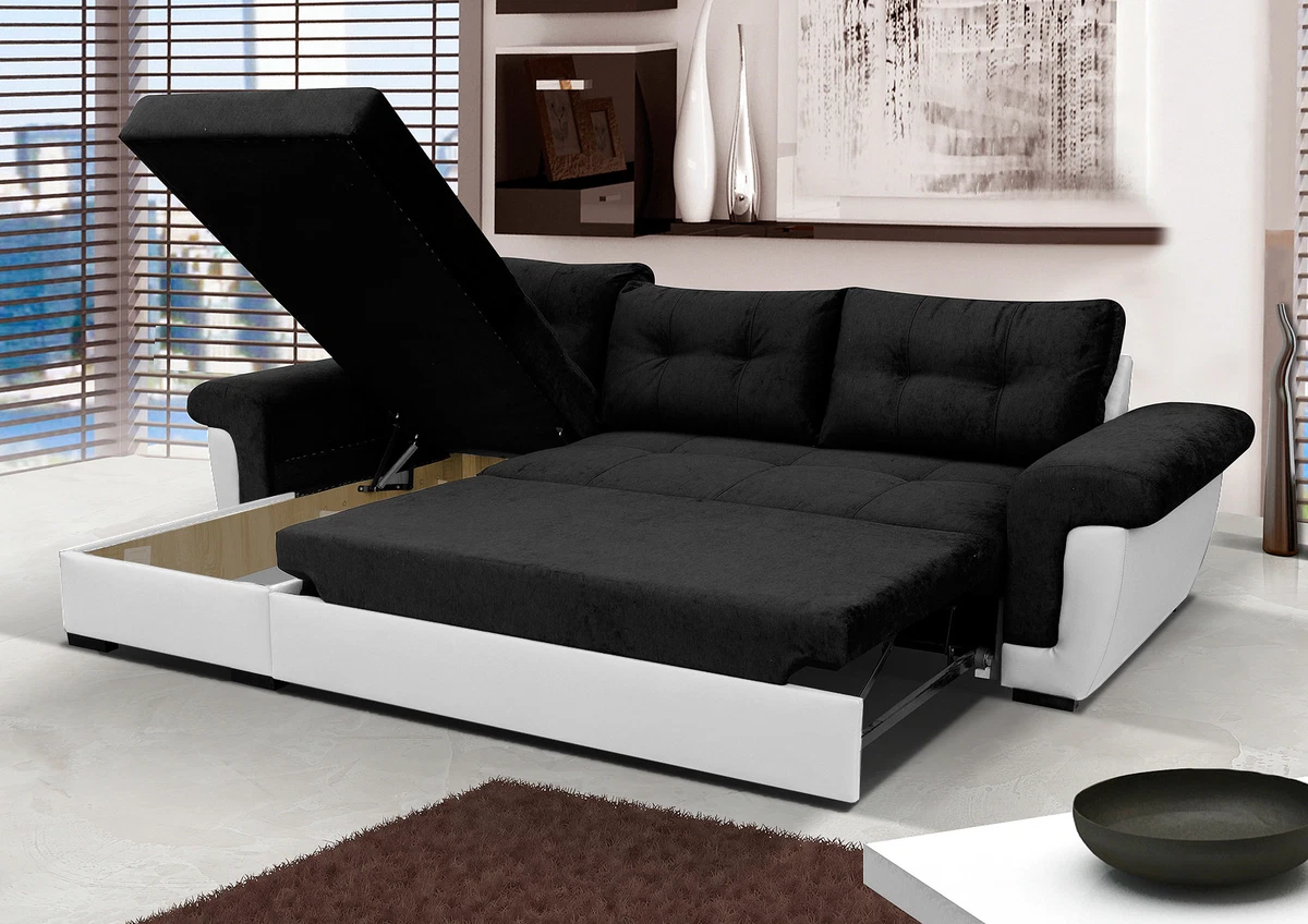 White Leather Sofa Bed With Storage Matttroy