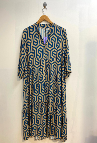 Geometric Long Ladies Dress - Picture 9 of 10