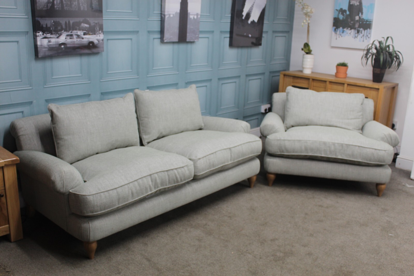 PARKER KNOLL, JOHN LEWIS FINDON LARGE 3 SEATER SOFA+ SNUGGLER, SOFT