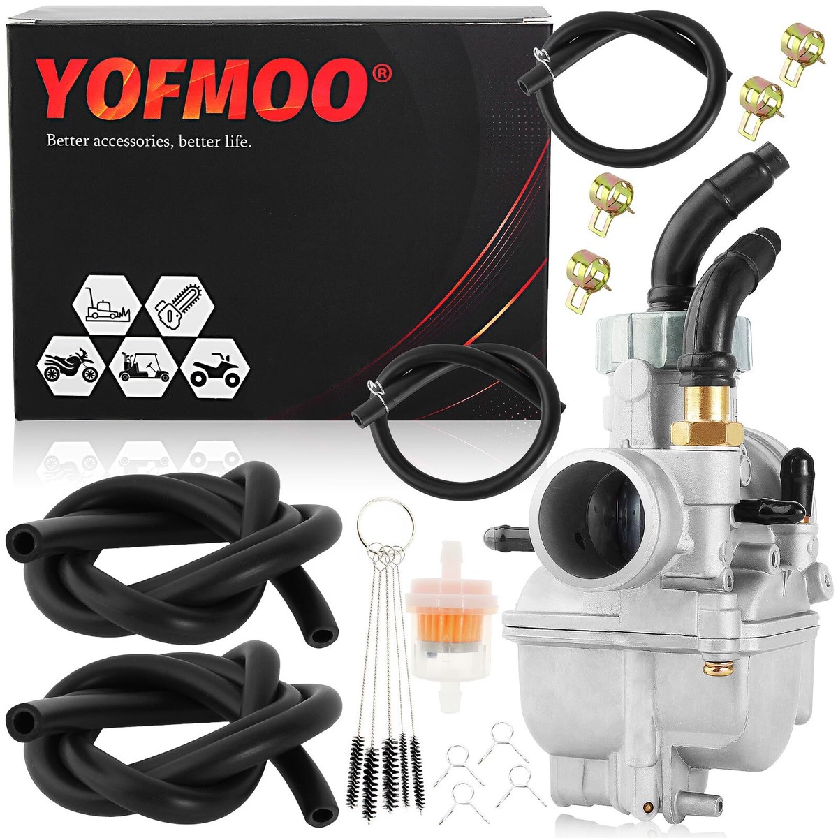 YOFMOO KLF185A KLF185 Carburetor Compatible with Kawasaki Bayou