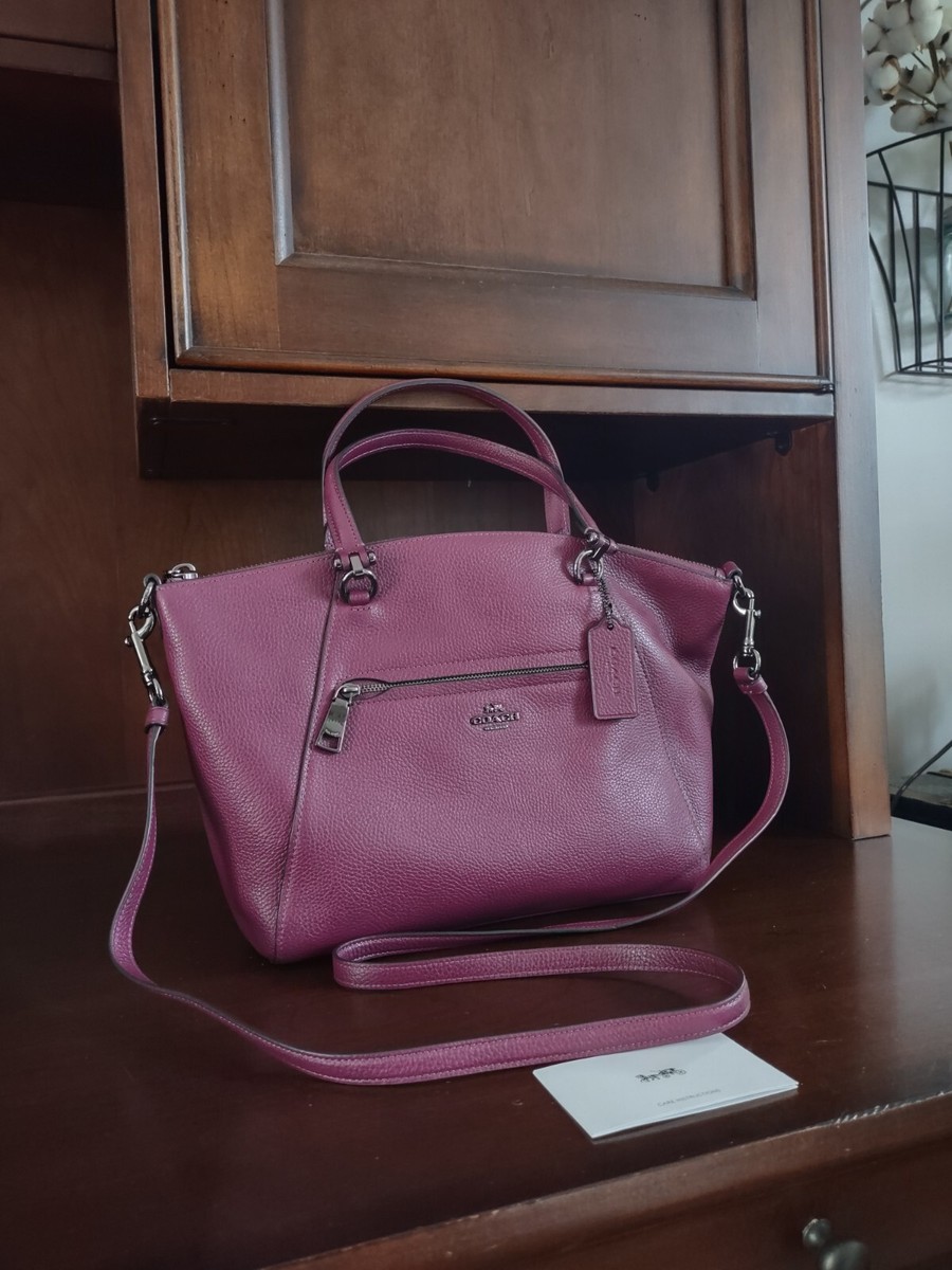 Coach Prairie Satchel Handbag 2 Way Shoulder Bag Crossbody Leather