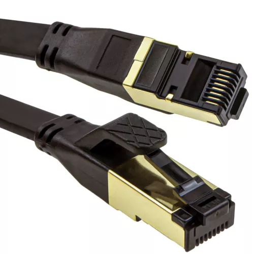 flat cat8 shielded 2000mhz 40gbps ethernet lan ultra highspeed cable rj45 lot image 3