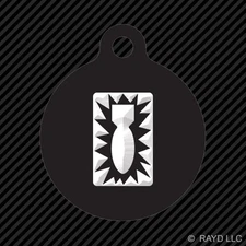 52nd Ordnance Group Keychain Round with Tab dog engraved many colors eod