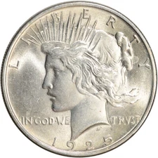 1925 Peace Silver Dollar Coin $1 - BU