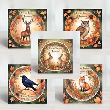 Pagan & Wiccan Stunning Autumn Equinox Greeting Cards for friends
