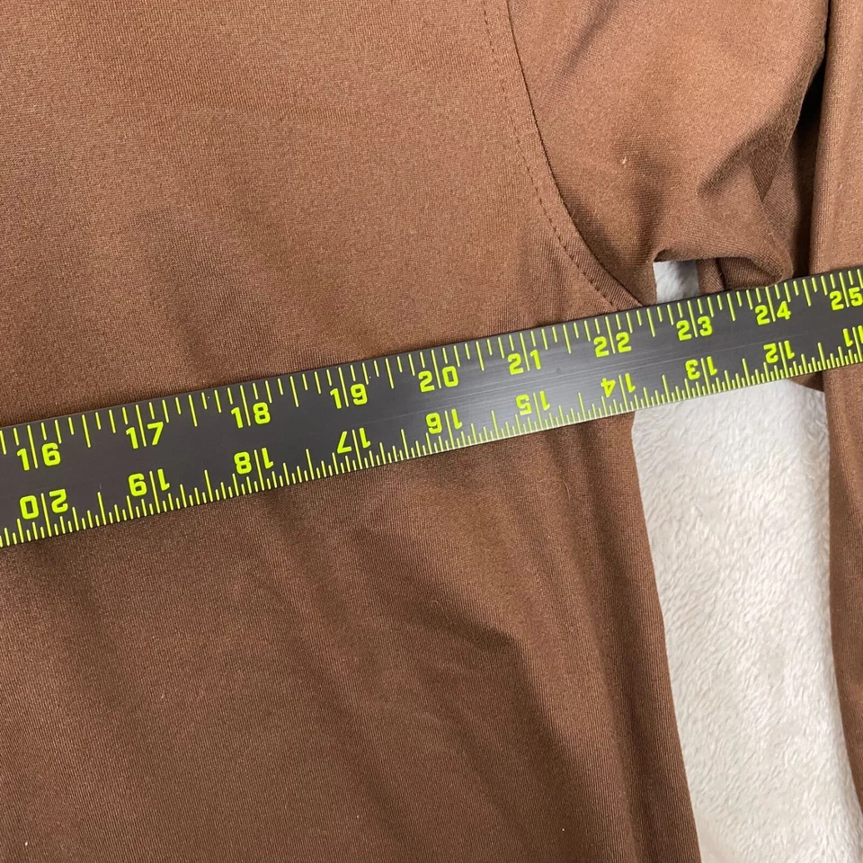 Camiseta atlética de golf Bolle para hombre mediana marrón manga larga pulóver cuello falso Foto 4 de 4