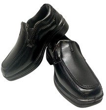 DEER STAGS Slip-on Loafer Boys Size 6T Black Wings Dress Shoes Leather