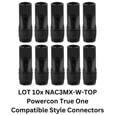 10x NAC3MX-TOP Neutrik Style PowerCON TrueOne True1 TrueCon IP65 Water Connector