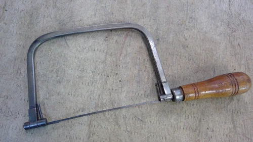 E.C. Atkins & Co. No. 50 Coping Saw heavy Steel Frame Hardwood Handle jig saw
