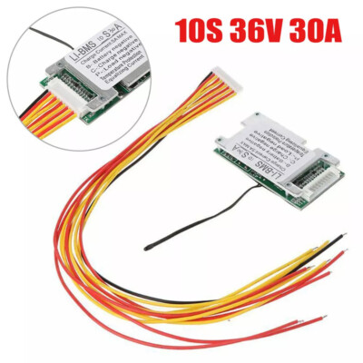 10S 30A 36V Li-Ion Batterie Akku Schutz mit Balance-Funktion BMS PCB Board