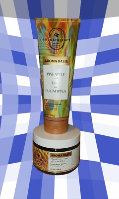 NEW Bath & Body Works Aroma Oasis Pineapple Lime Eucalyptus Body Scrub And Cream