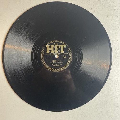 10" 78 RPM-Jack Smith-Janie/Sing a Tropical Song/HIT 7102 - Foto 4 di 4