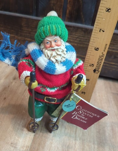 Vtg 1993 Clothtique Santas by Possible Dreams "Santa Skiing" Christmas Holiday - Picture 8 of 8