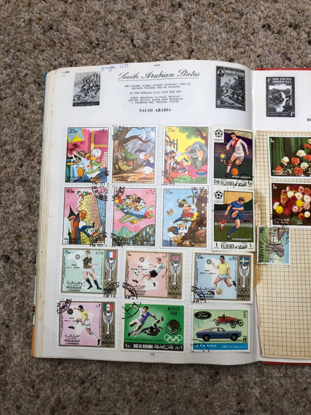 Royal Mail Stamp Album Vintage Edition packed with Stamps from various