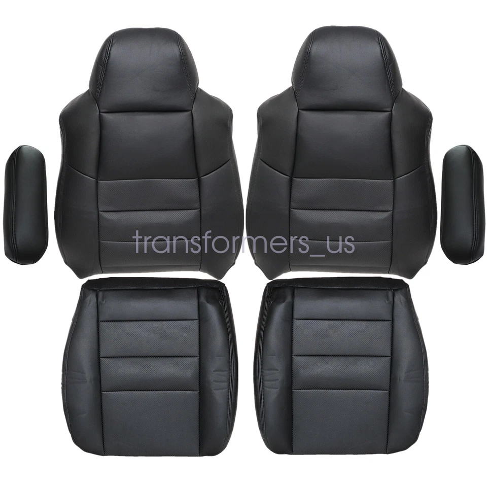 Cubierta de asiento perforada negra para Ford F250 F350 Super Duty Lariat XLT 2004 2005 Foto 2 de 4