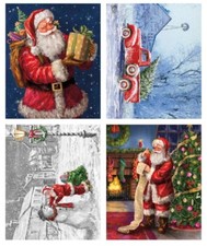Christmas Quilt Panel 4 Santa scenes Picture a Christmas 100 cotton fabric