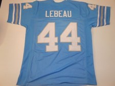 UNSIGNED CUSTOM Sewn Stitched Dick Lebeau Blue Jersey - M, L, XL, 2XL